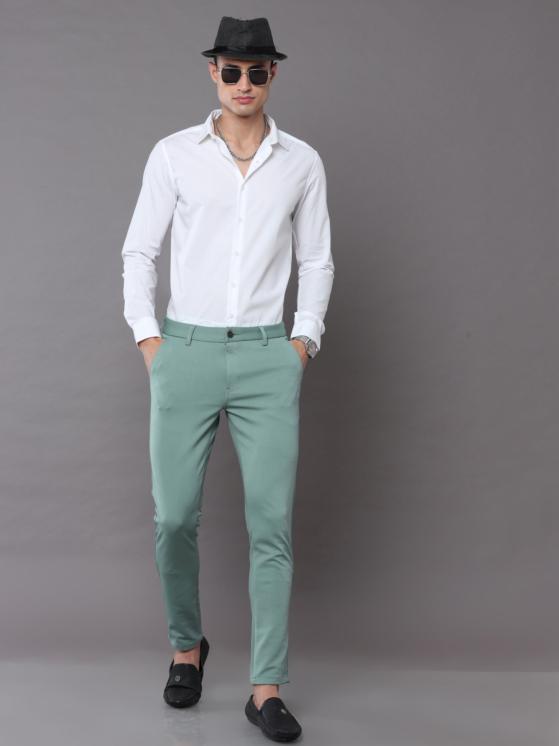 White Solid Shirt Solid Shirt Bushirt