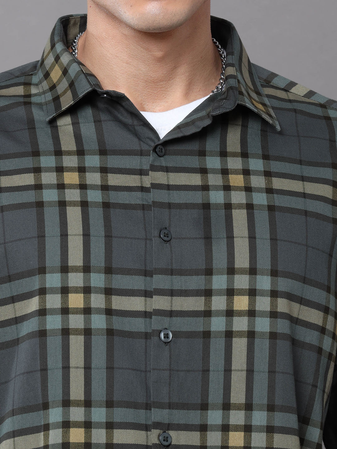 Rifle Green Checks Shirt Checks Shirt Bushirt