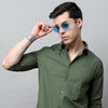 Pine Green Solid Shirt Solid Shirt Bushirt