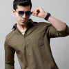 Moss Green Solid Shirt Solid Shirt Bushirt