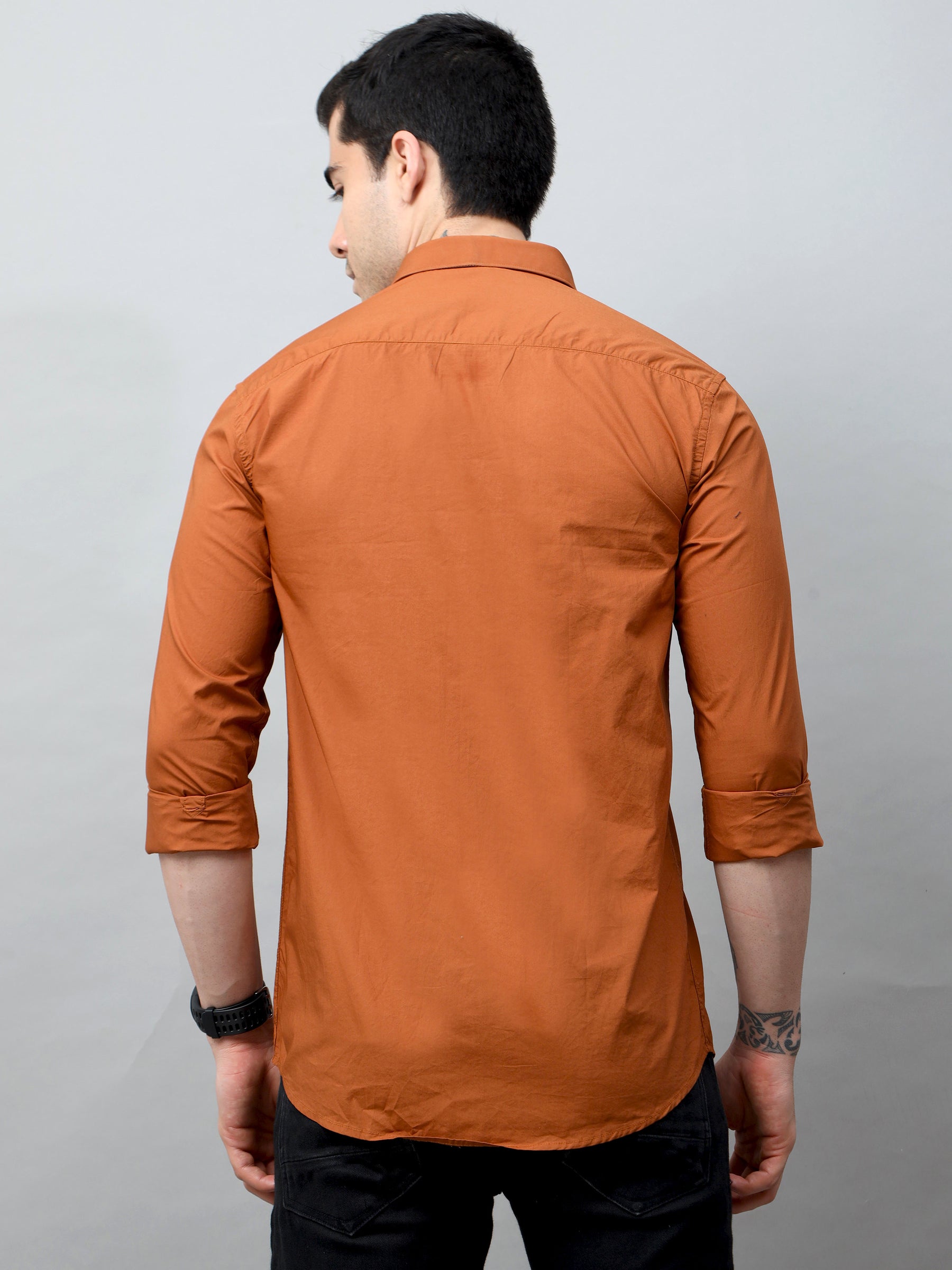 Bronze Solid Shirt Solid Shirt Bushirt