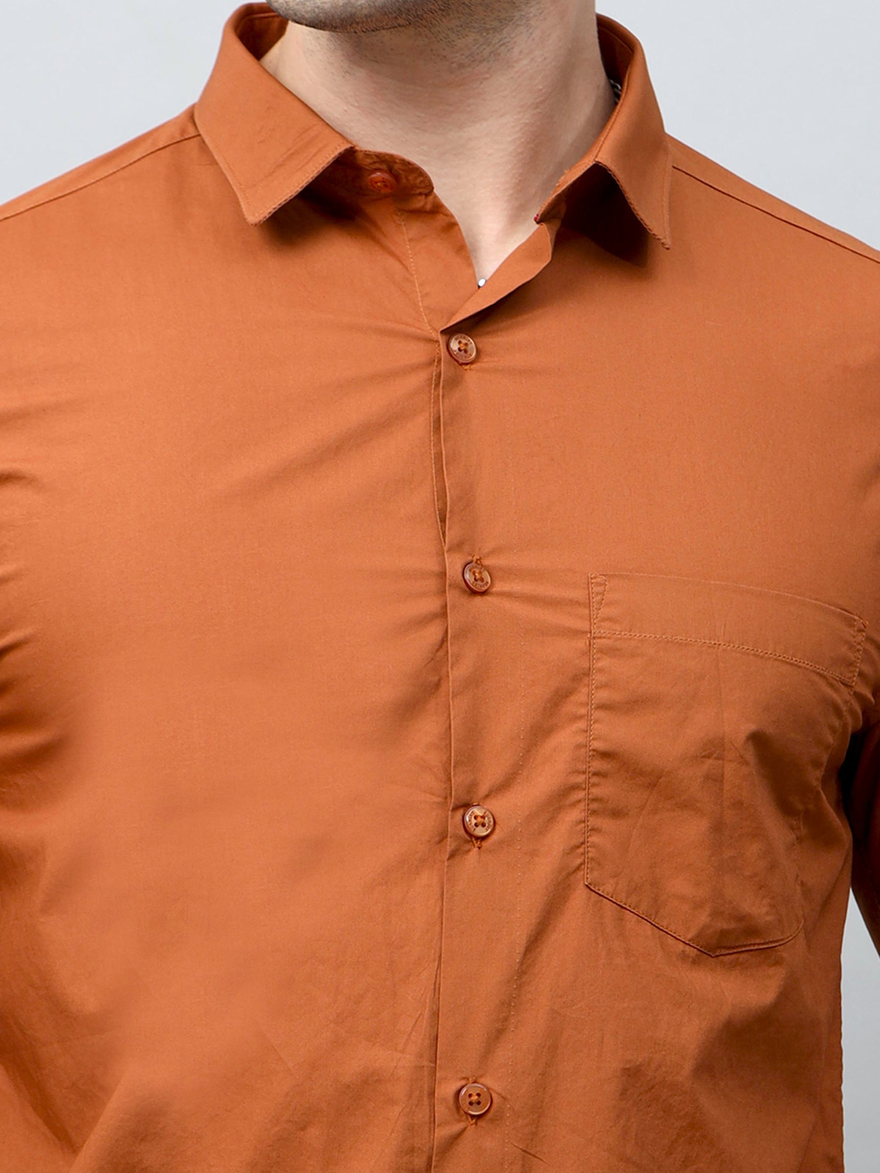 Bronze Solid Shirt Solid Shirt Bushirt