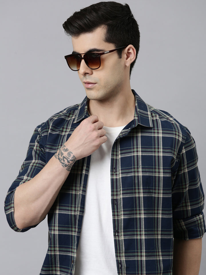 Heritage Persian Blue Checks Shirt Checks Shirt Bushirt