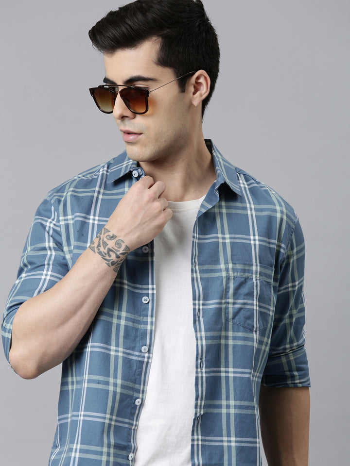 Heritage Blue Checks Shirt Checks Shirt Bushirt