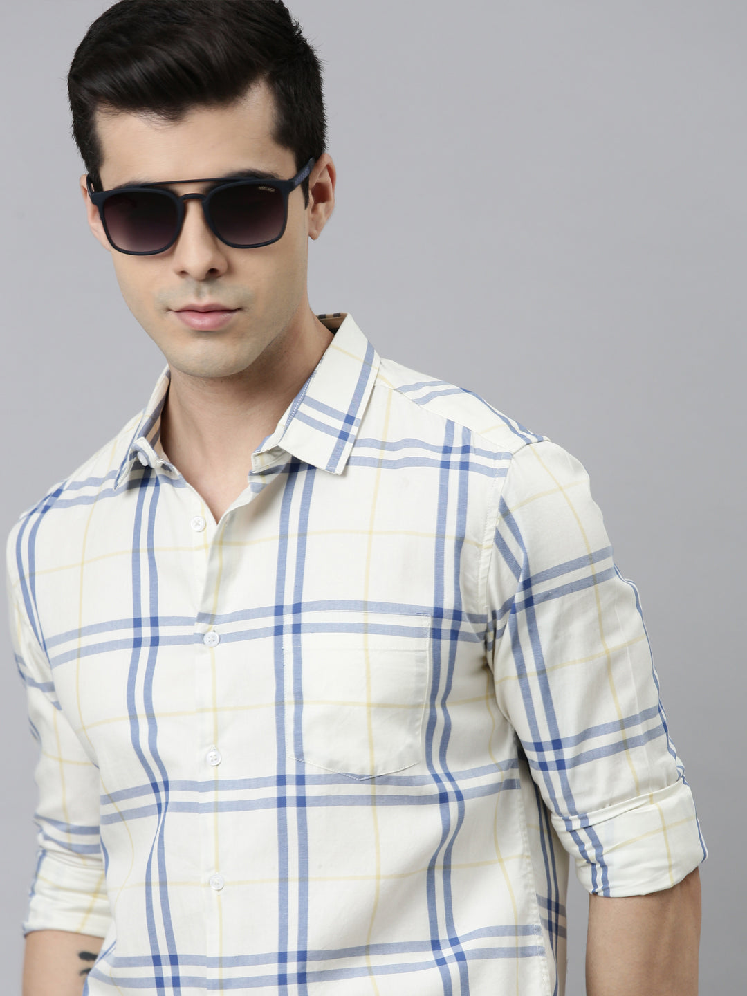 Heritage Cream Checks Shirt Checks Shirt Bushirt