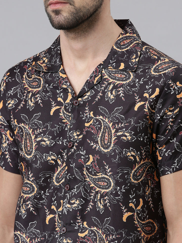 Kalamkari Black Co-Ords Regular Size Co-Ords Bushirt