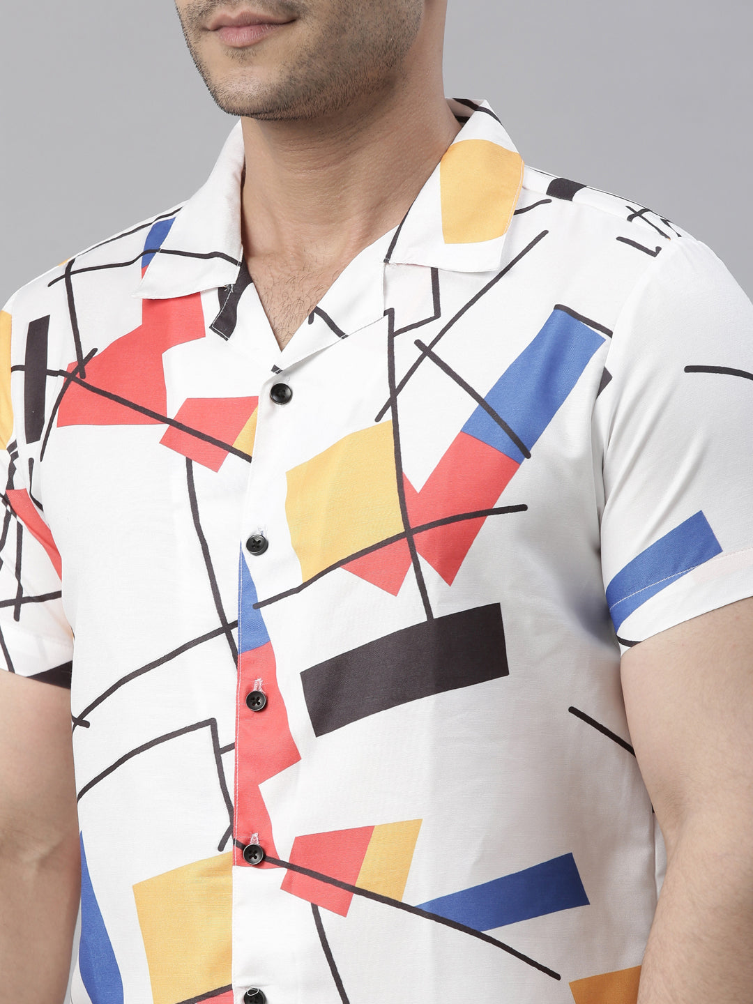 Pop White Night Suits Co-Ords Bushirt