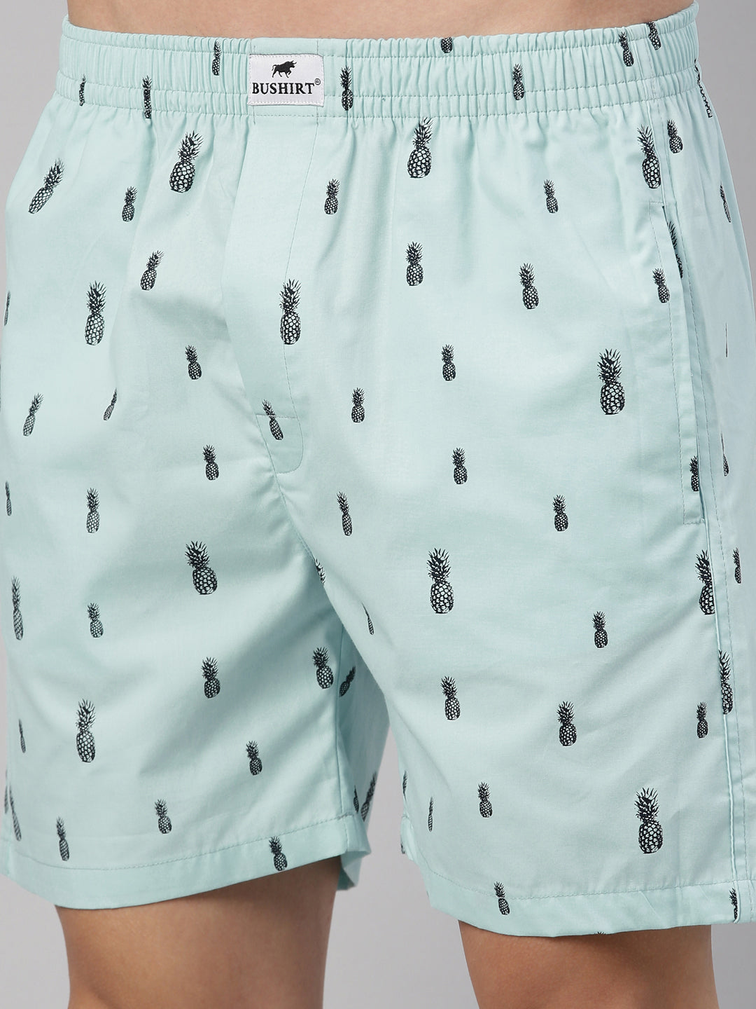 Pineapple Light Blue Boxers Boxers Bushirt