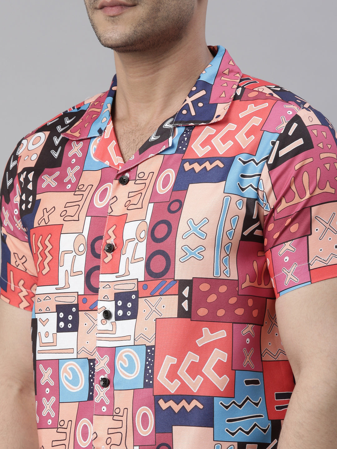Tribal Blue Night Suits Co-Ords Bushirt