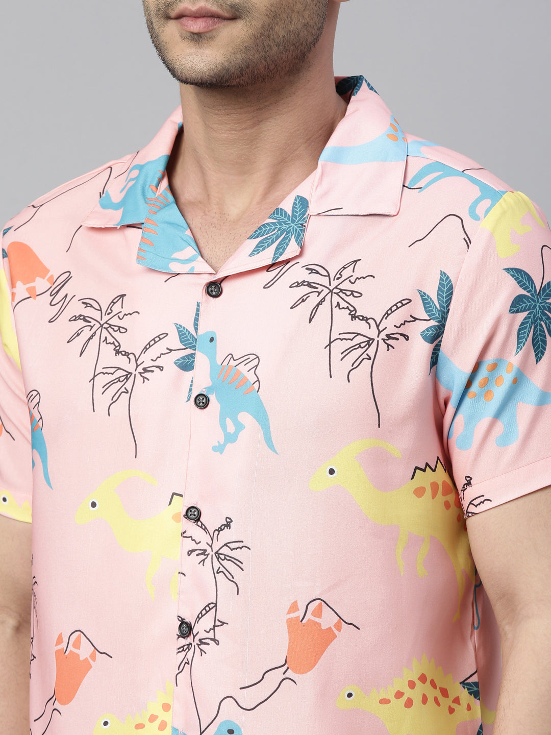 Dino Peach Co-Ords Co-Ords Bushirt