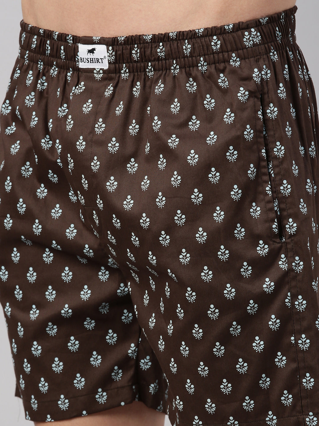 All Over Printed Iron Grey Boxers Boxers Bushirt