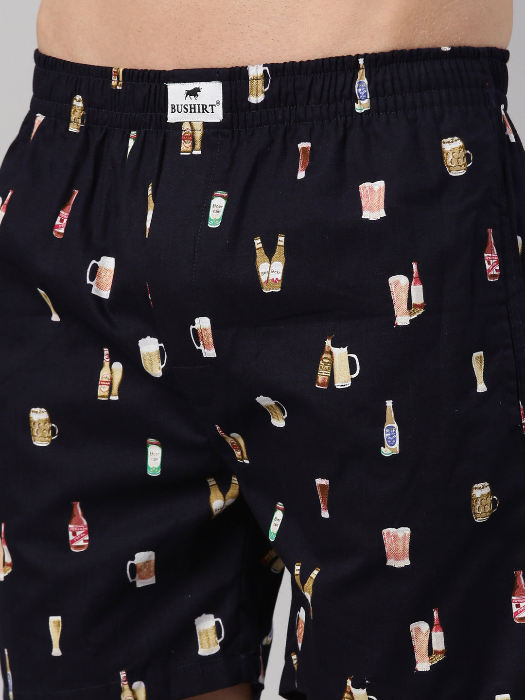 Cocktail Navy Blue Boxers Boxers Bushirt
