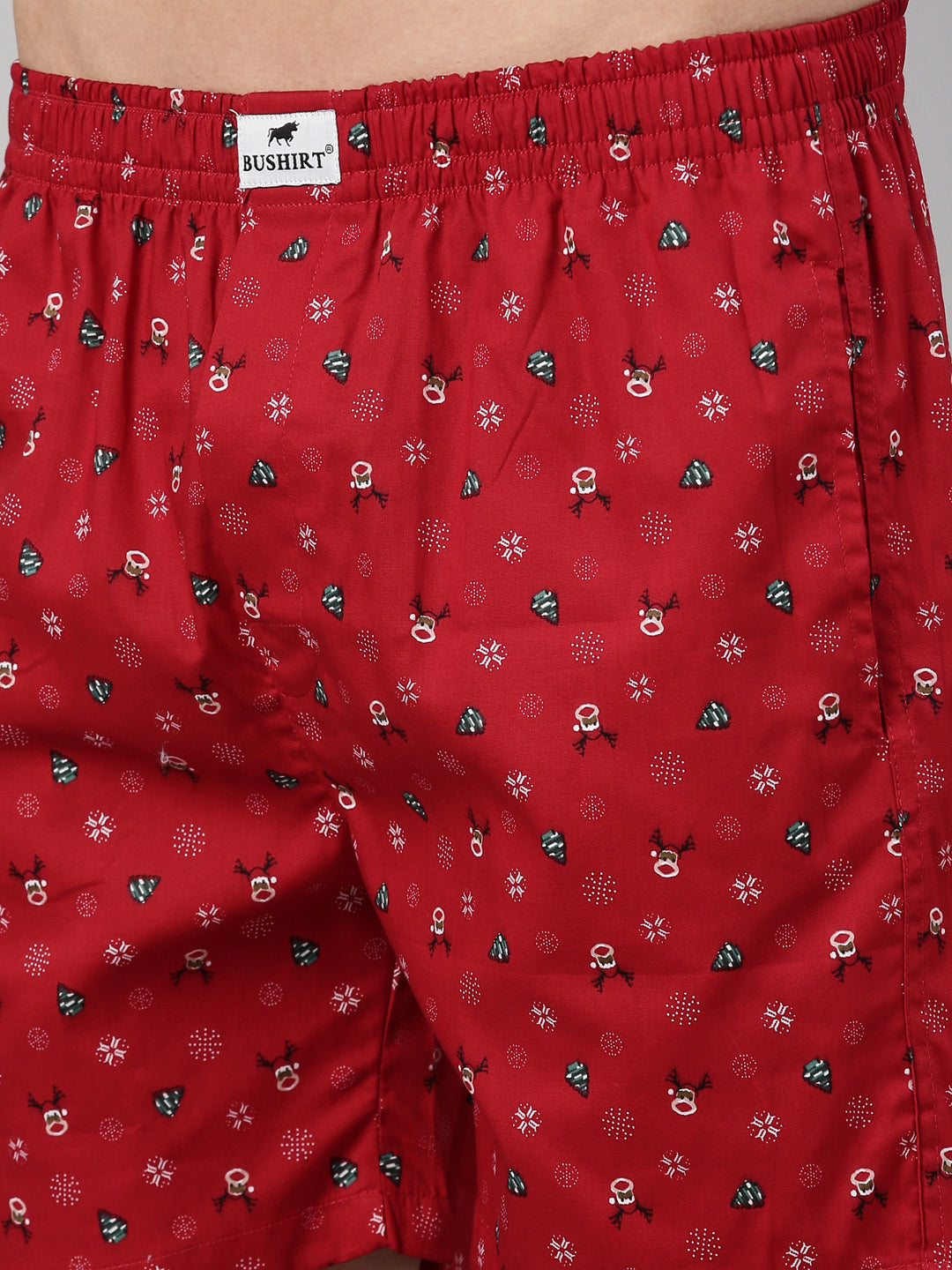 Rein Deer Maroon Boxers Boxers Bushirt