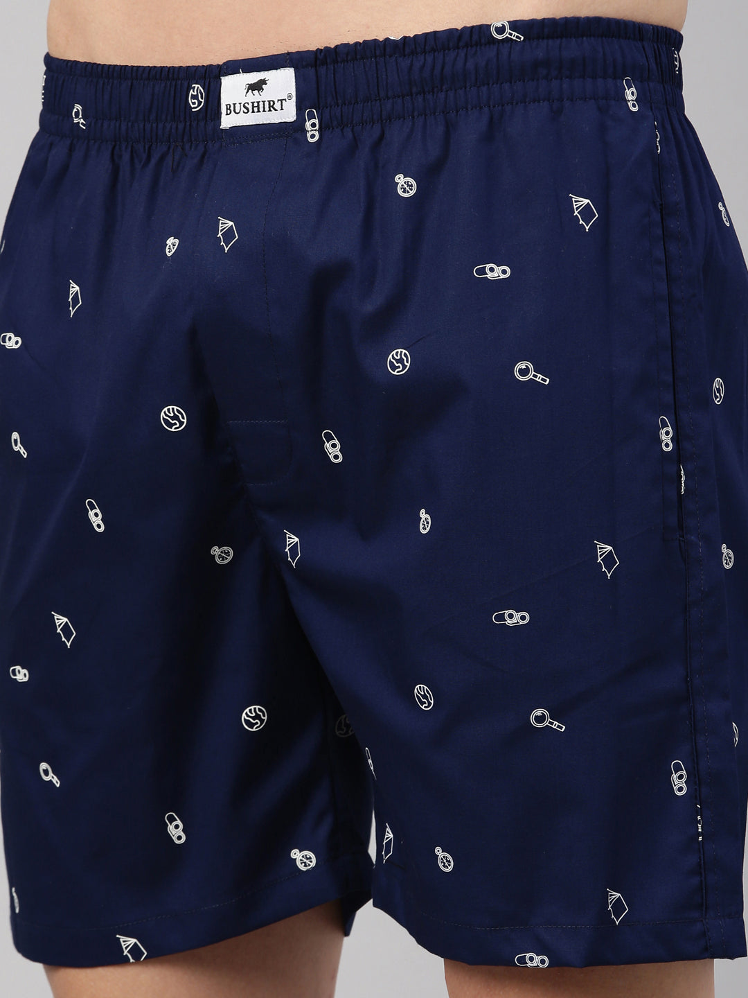 Travel Navy Blue Boxers Boxers Bushirt