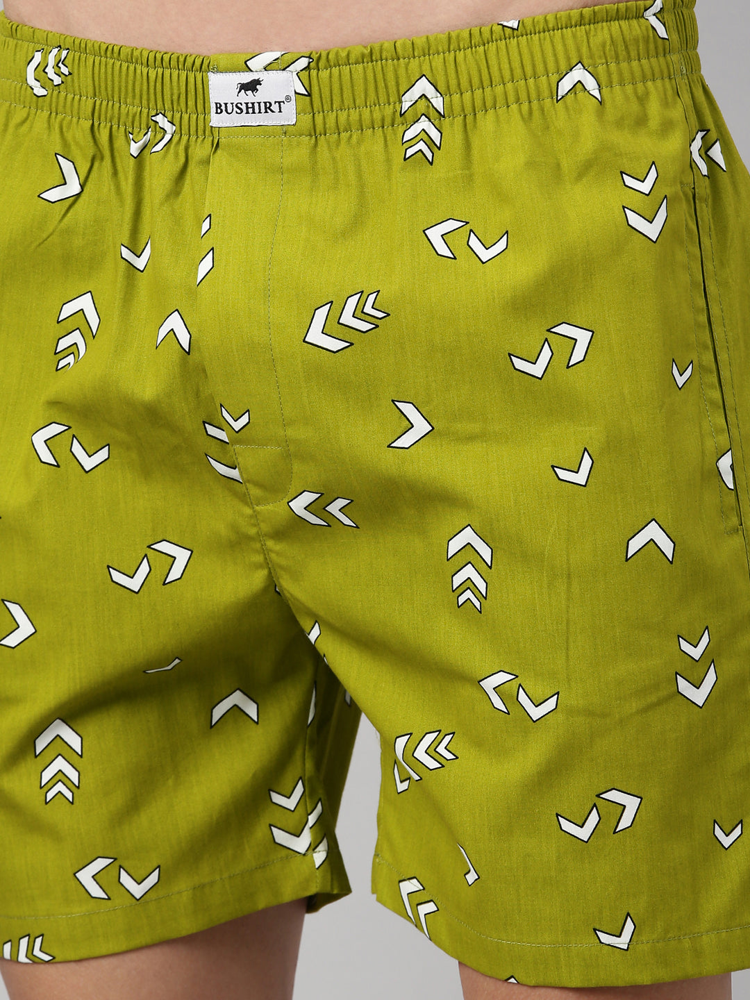 All Over Printed Pickle Green Boxers Boxers Bushirt