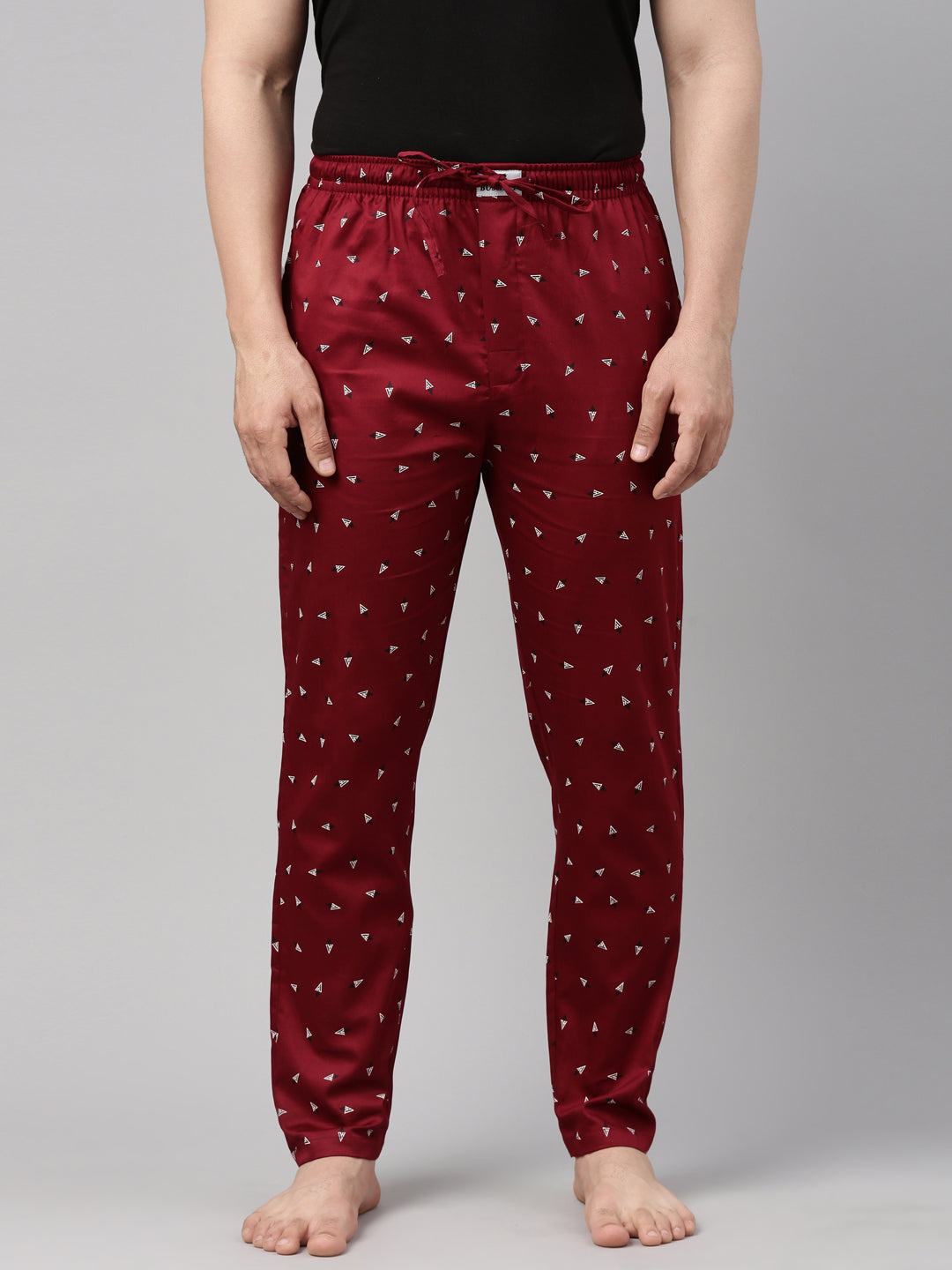 All Over Printed Maroon Pyjamas Pyjamas Bushirt
