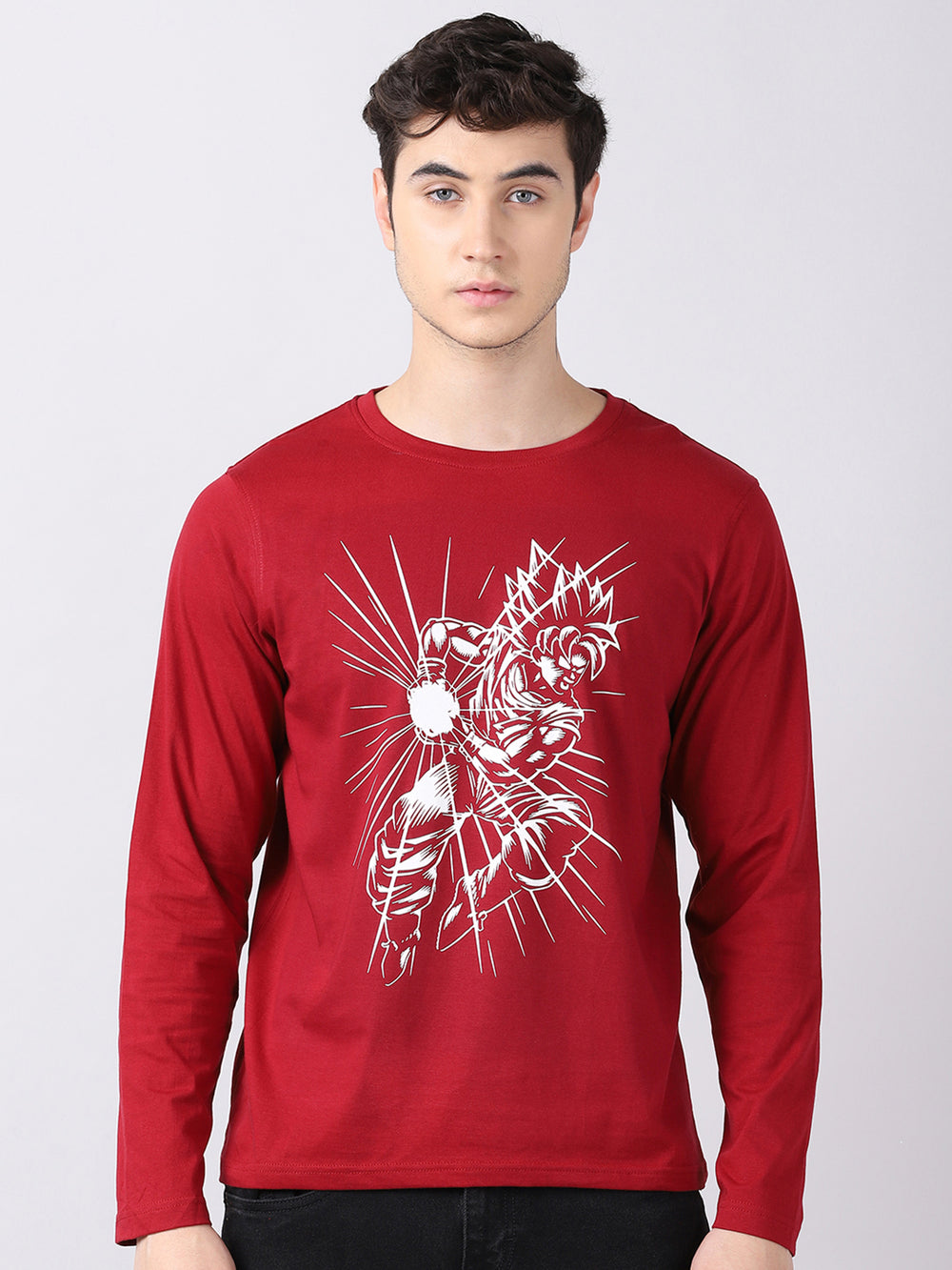 Super Saiyan Goku - Dragon Ball Z Anime T-Shirt Full Sleeves Bushirt