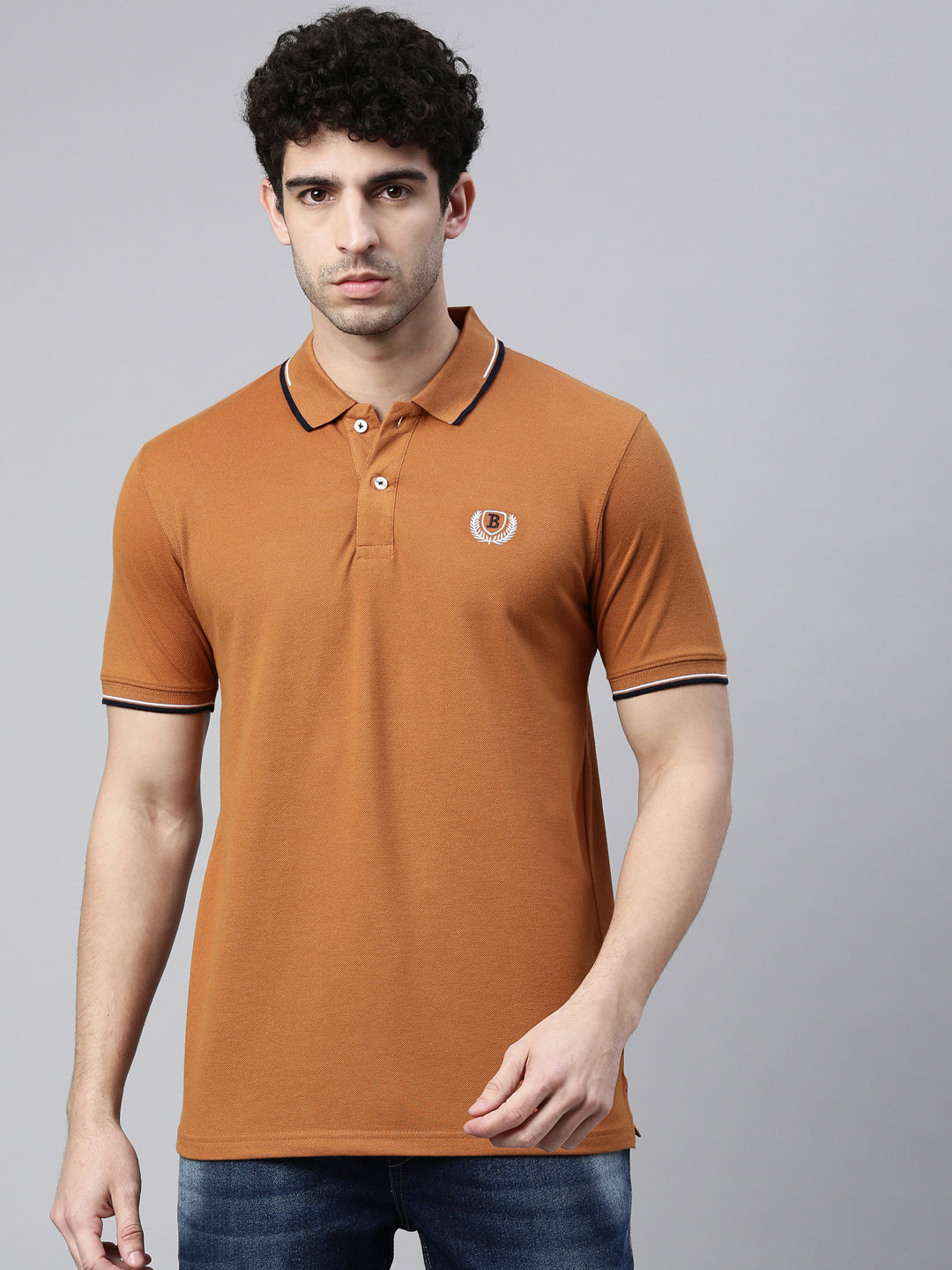 Caramel Tipped Polo T-Shirt Polo Tees Bushirt