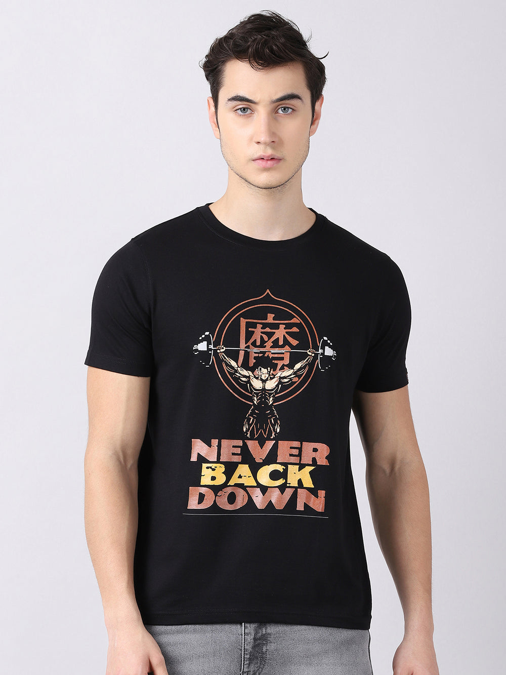 Dragon Ball Z Motiovation Never Give Up Anime T-Shirt Graphic T-Shirts Bushirt