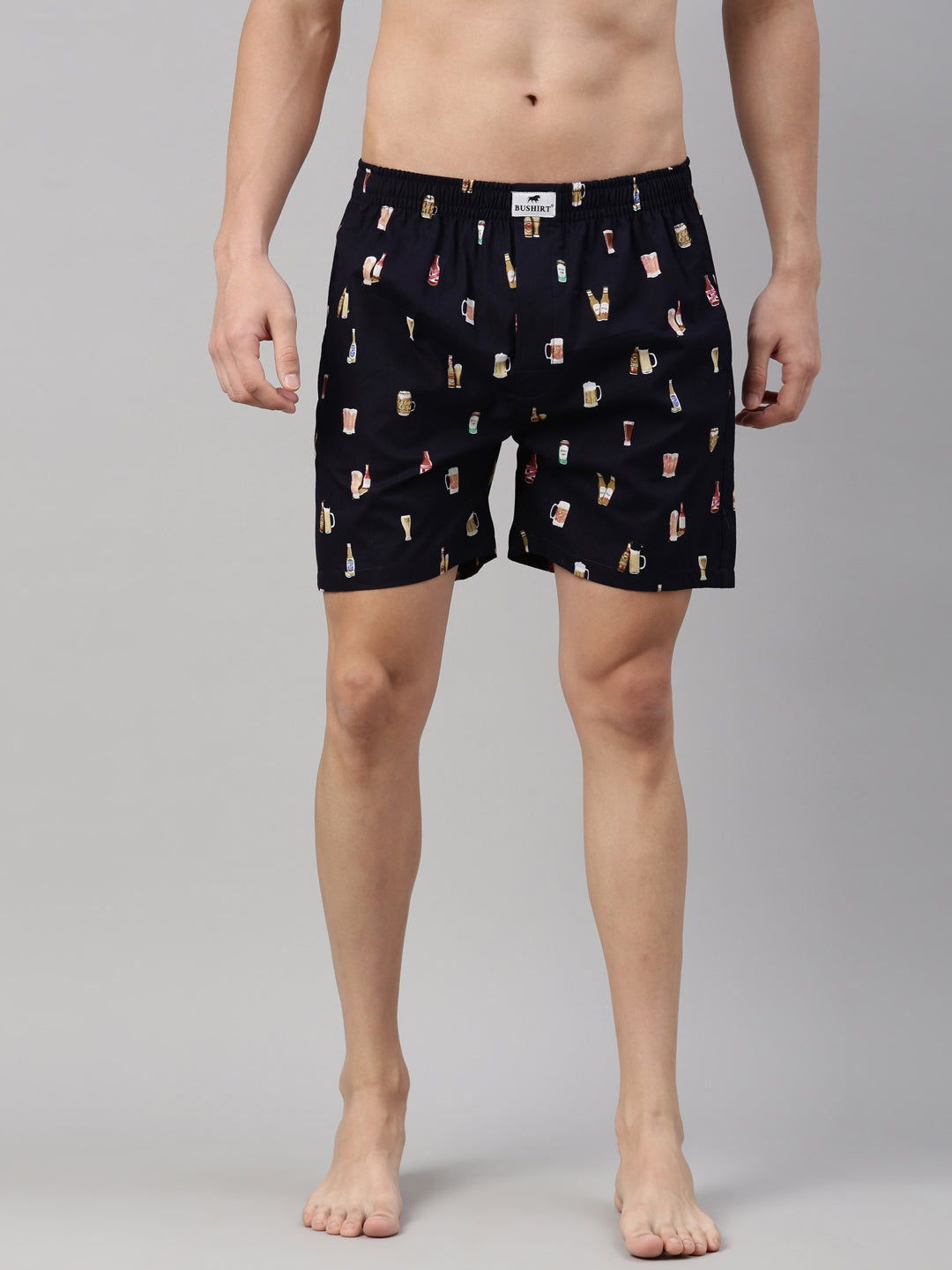 Cocktail Navy Blue Boxers Boxers Bushirt