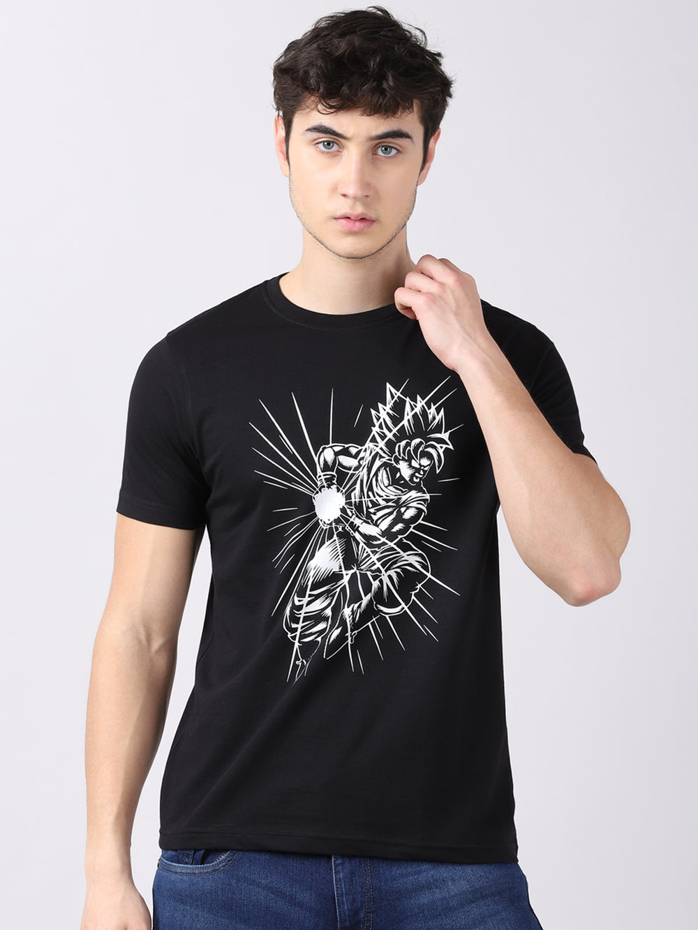 Dragon Ball Z (DBZ) -- Super Saiyan Vegeta Ki Blast Anime T-Shirt Graphic T-Shirts Bushirt