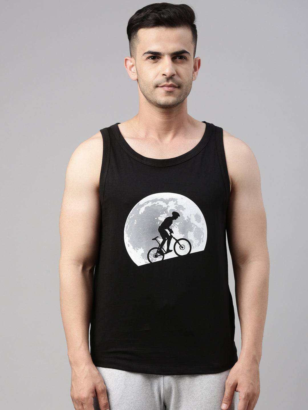 Cycle Moon Sleeveless T Shirt Vest Bushirt