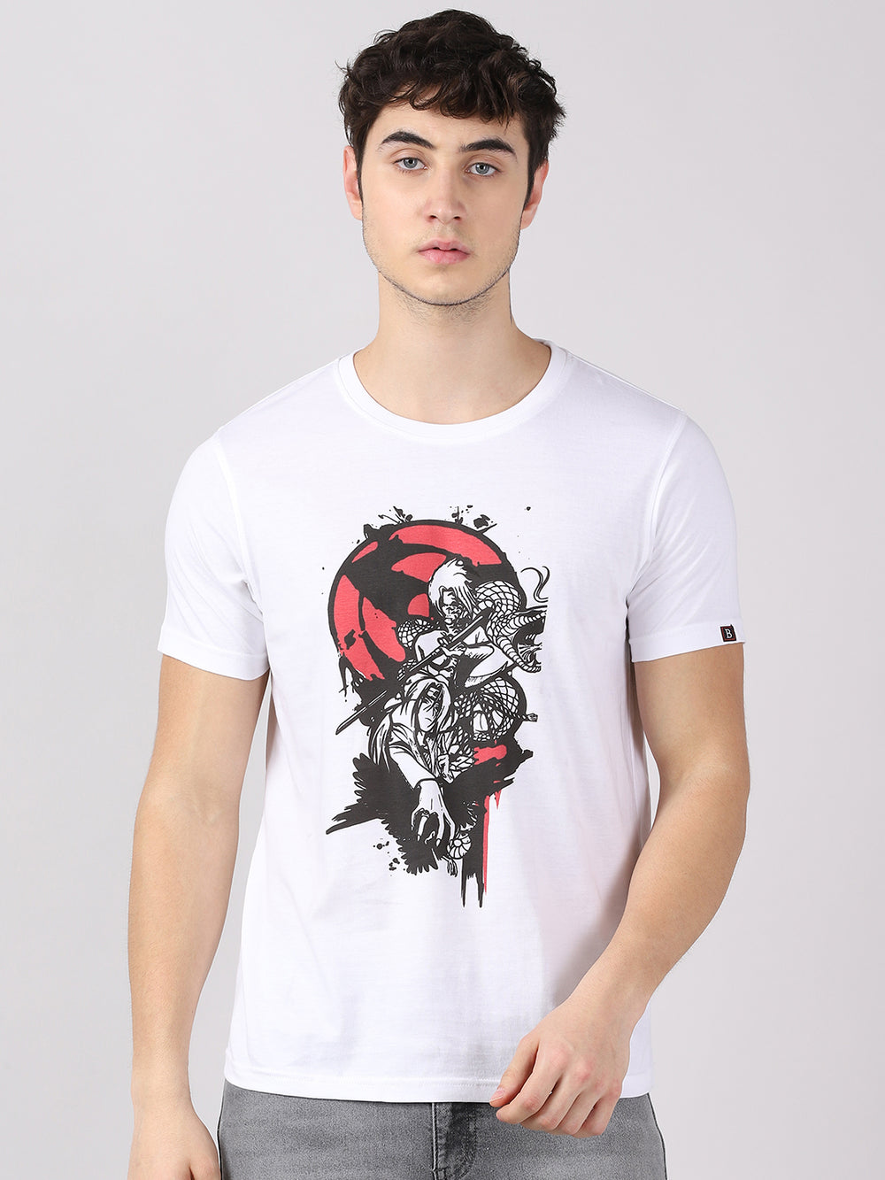 Uchiha Itachi dan uchiha Sasuke - Naruto Anime T-Shirt Graphic T-Shirts Bushirt