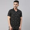 Palm Tree Printed Black Co-Ords Regular Size Co-Ords Bushirt