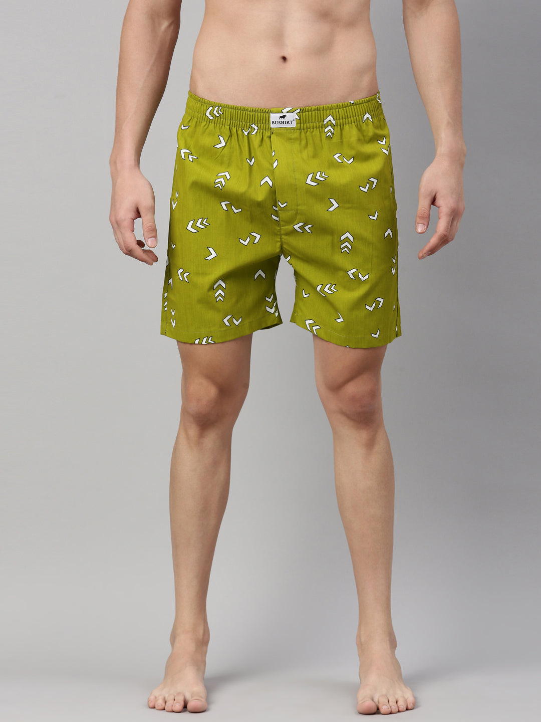 All Over Printed Pickle Green Boxers Boxers Bushirt