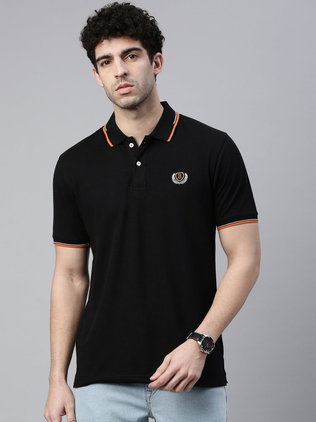 Black Tipped Polo T-Shirt Polo Tees Bushirt