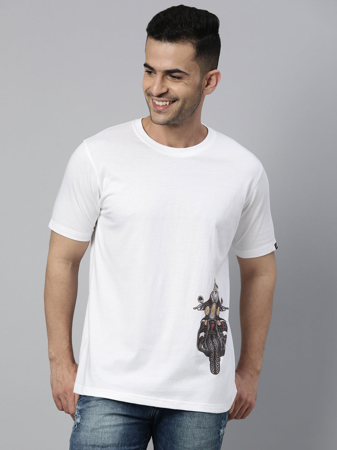 Riding On A Bike With Santa T-Shirt Graphic T-Shirts Bushirt