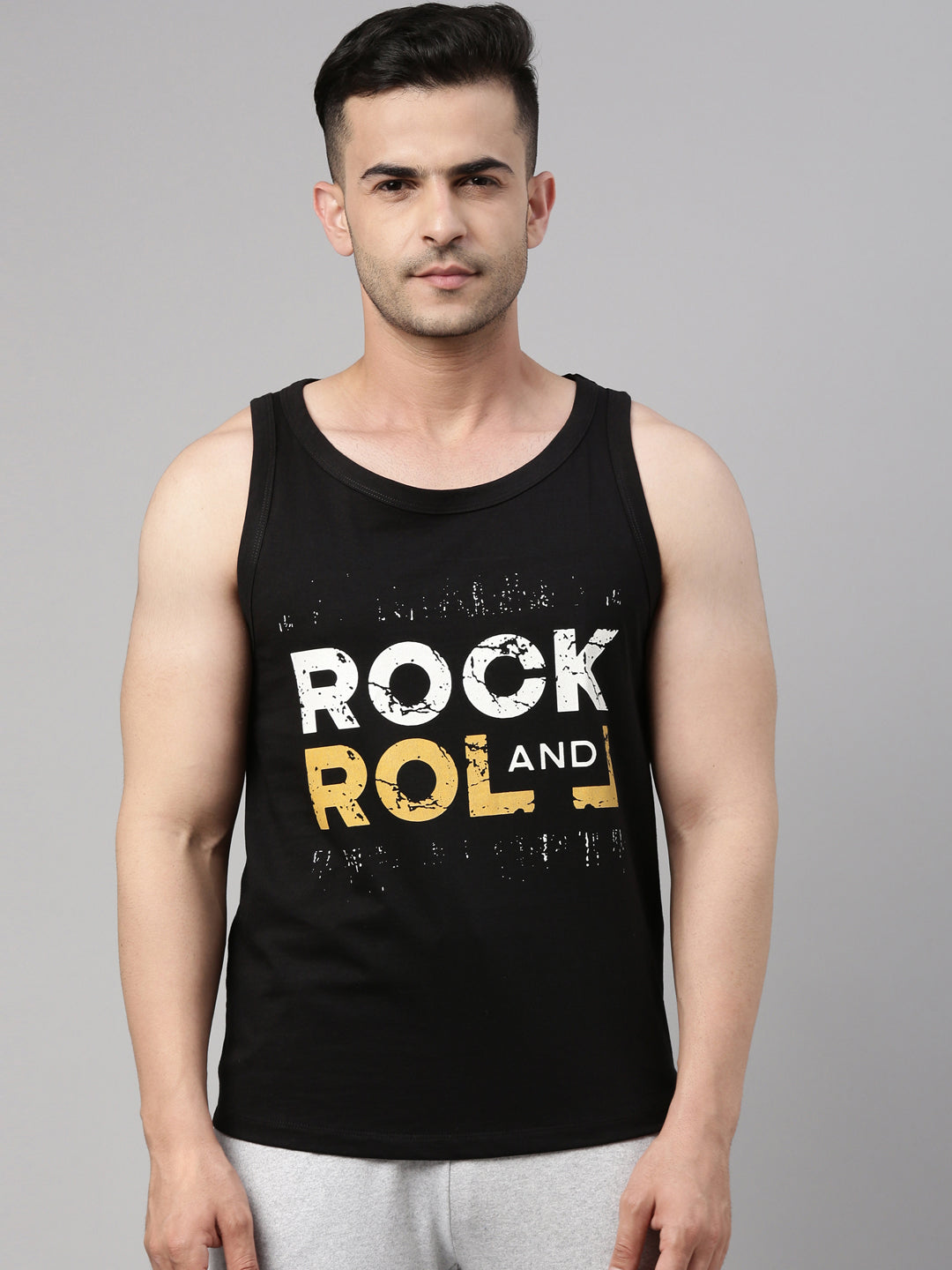 Rock & Roll Sleeveless T Shirt Vest Bushirt