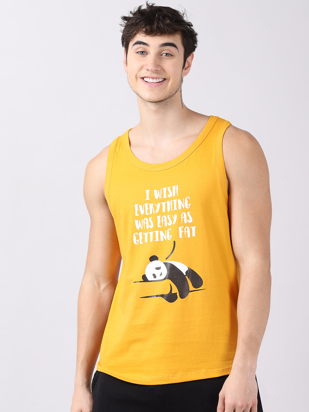 I Wish Everything Sleeveless T-Shirt Vest Bushirt