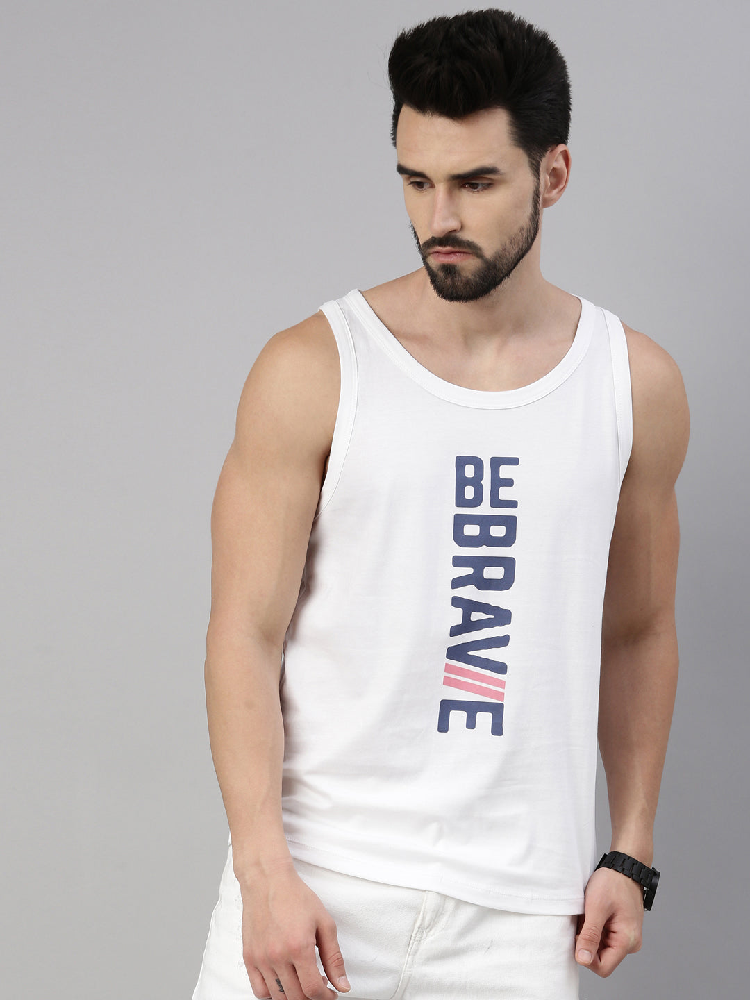 Be Brave Sleeveless T-Shirt Vest Bushirt