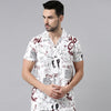 Vintage Pictorial White Co-Ords Regular Size Co-Ords Bushirt