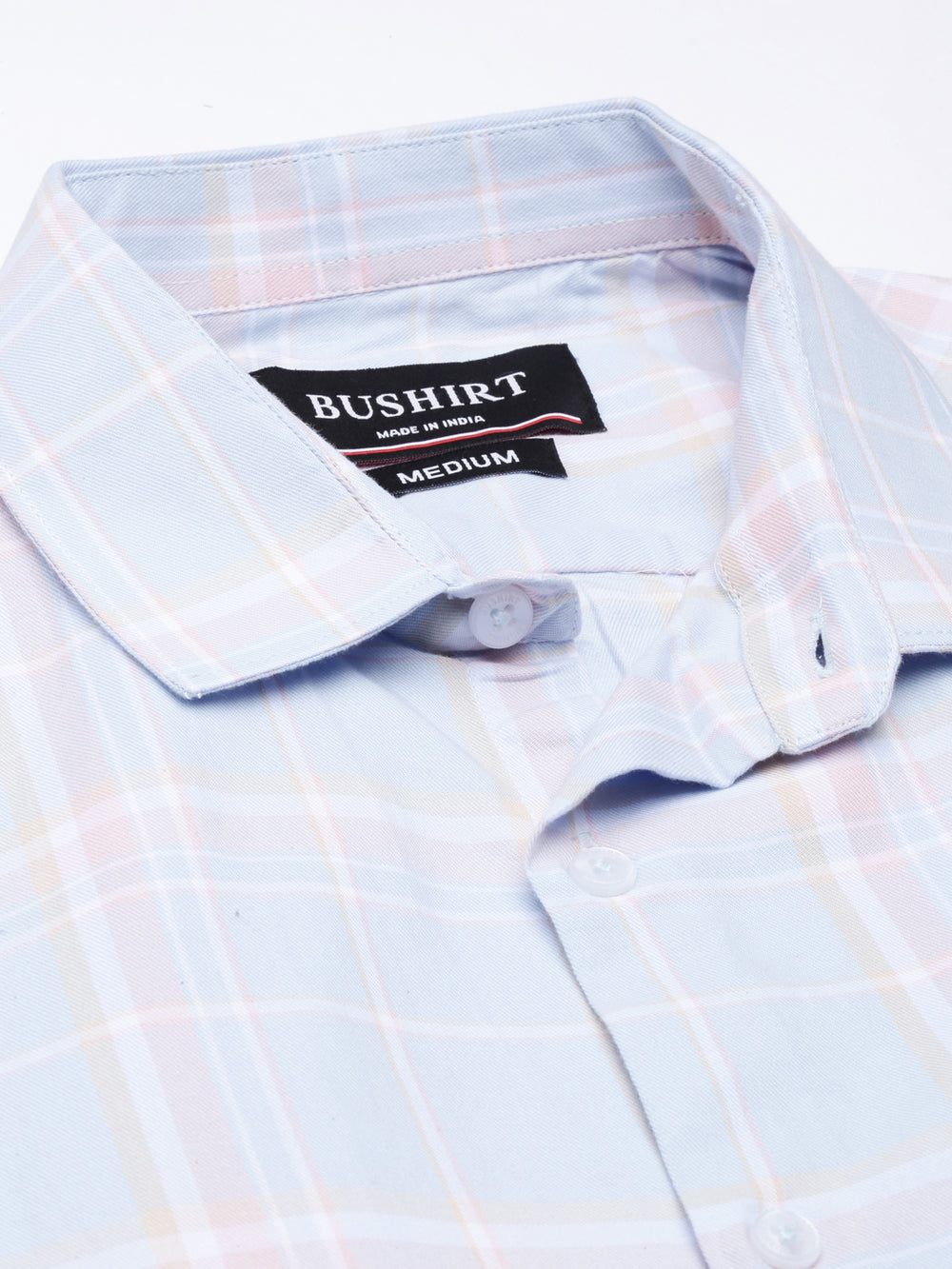 Heritage Light Blue Checks Shirt Checks Shirt Bushirt