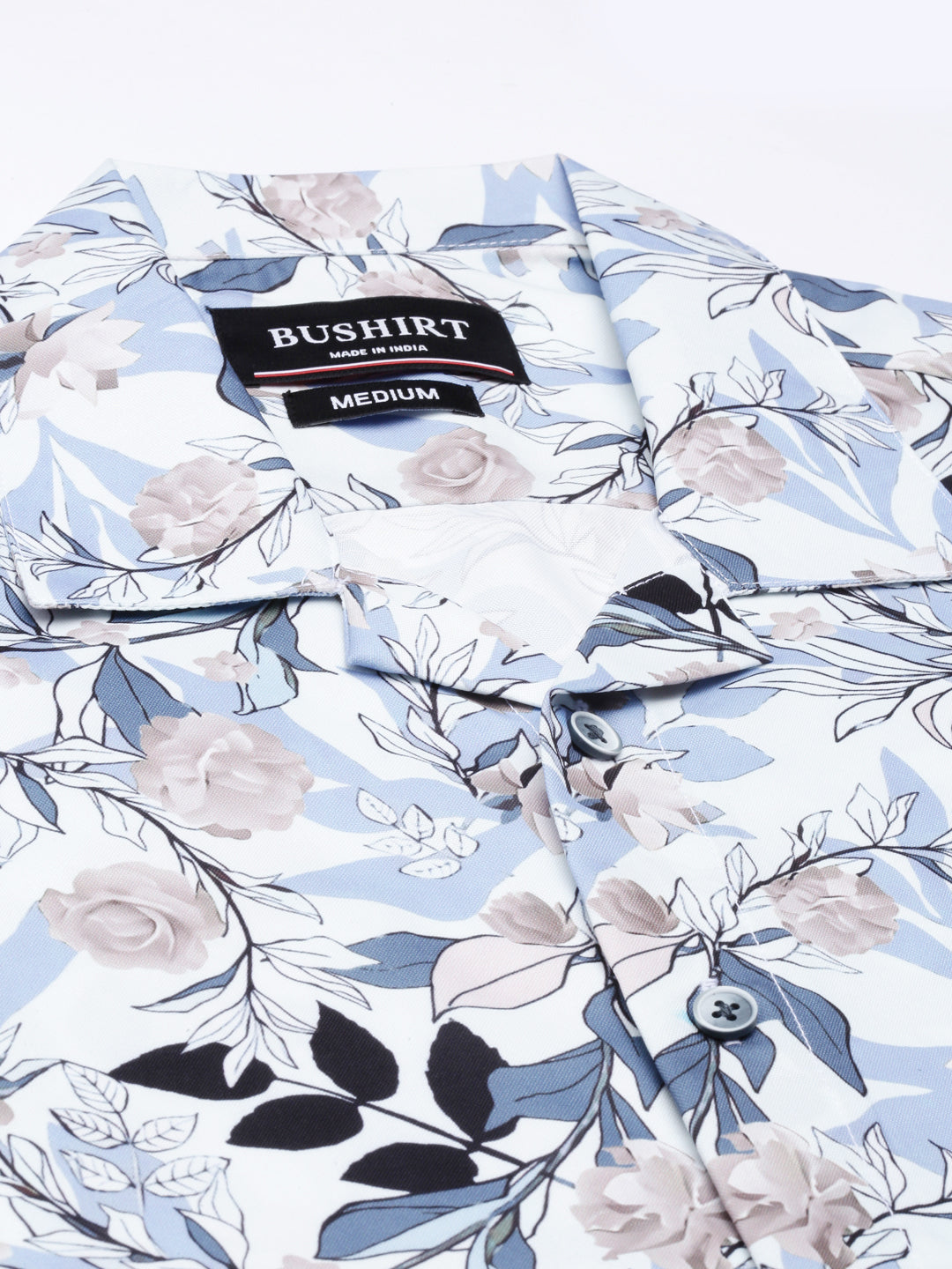 Bloom White Shirt Printed Shirt Bushirt