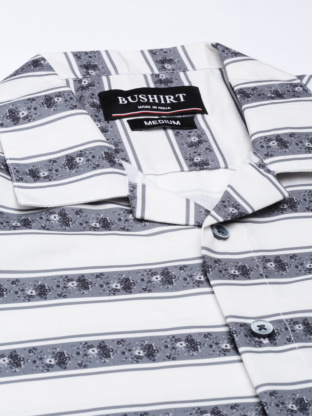 Printed White Strips Shirt Printed Shirt Bushirt
