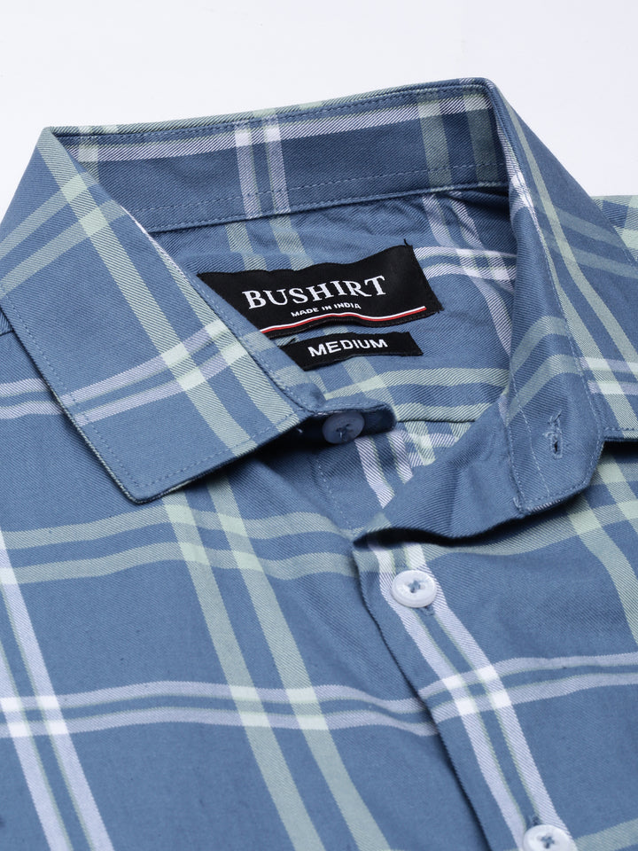 Heritage Blue Checks Shirt Checks Shirt Bushirt