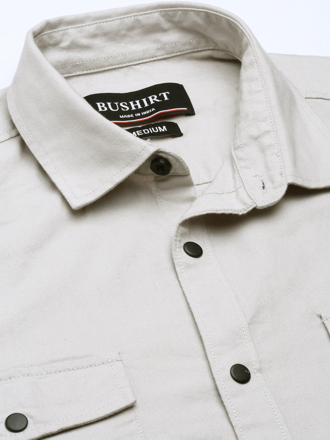 Harbor Grey Cargo Shirt Solid Shirt Bushirt