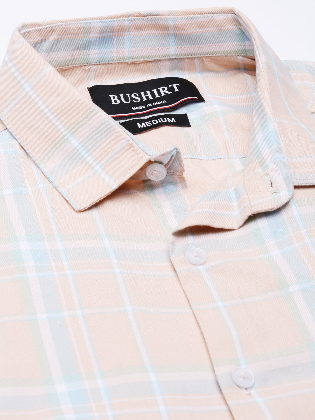 Heritage Peach Checks Shirt Checks Shirt Bushirt