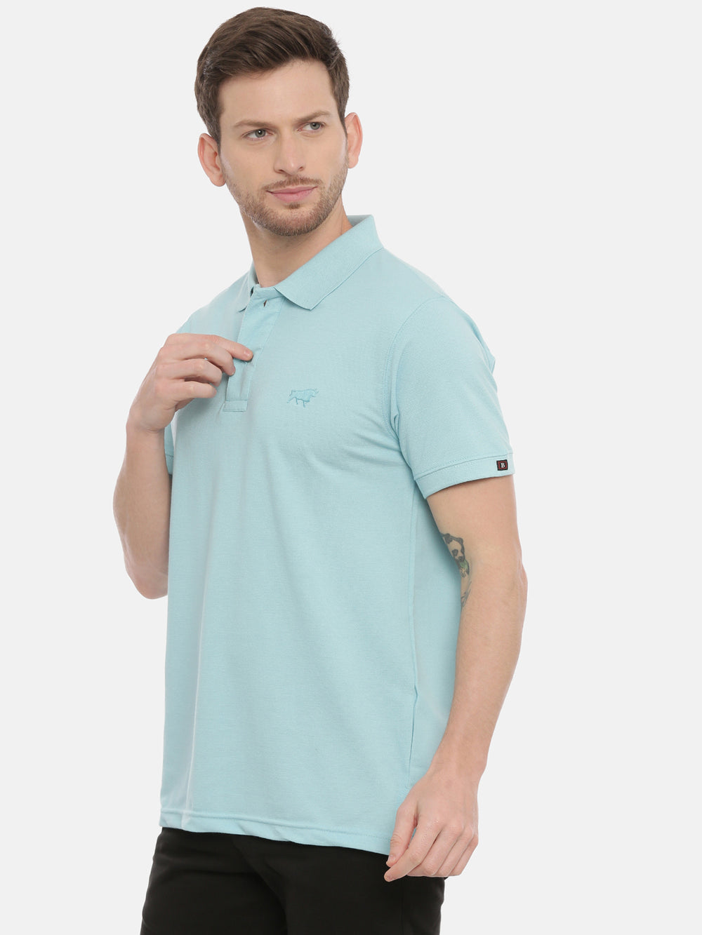 Bright Sky Polo Neck T-Shirt Polo Tees Bushirt