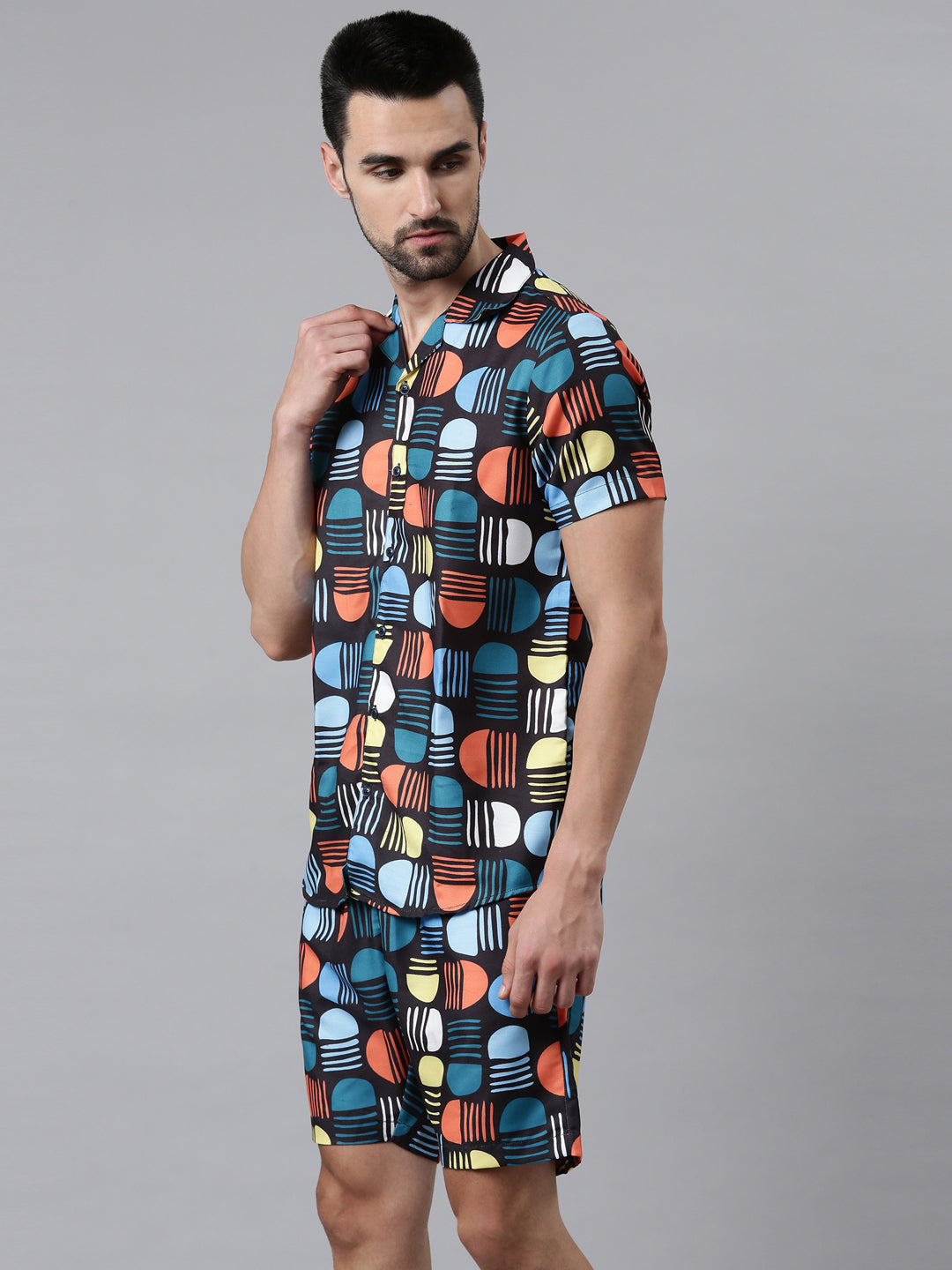Yellow Printed Co-Ords Co-Ords Bushirt