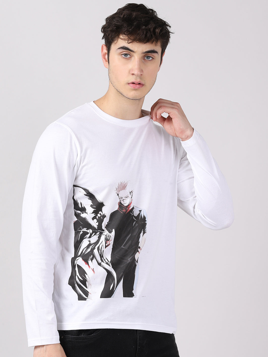 Sukuna Itadori Yuji Heart - Jujutsu Kaisen Anime T-Shirt Full Sleeves Bushirt