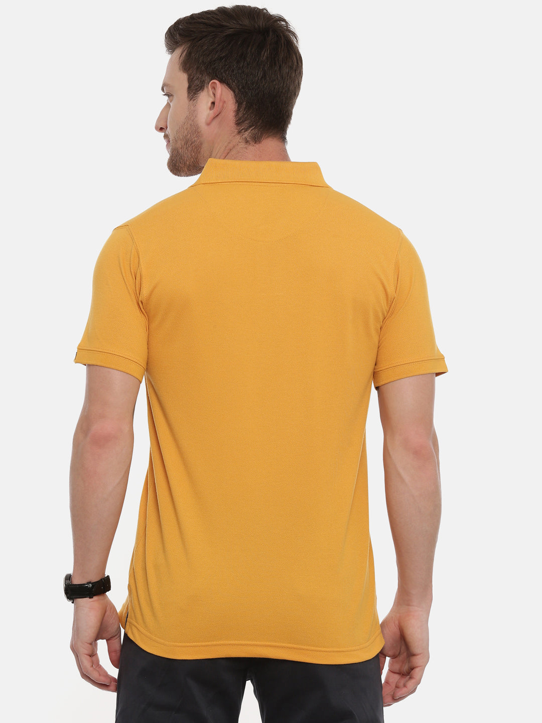 Mustard Polo Neck T-Shirt Polo Tees Bushirt