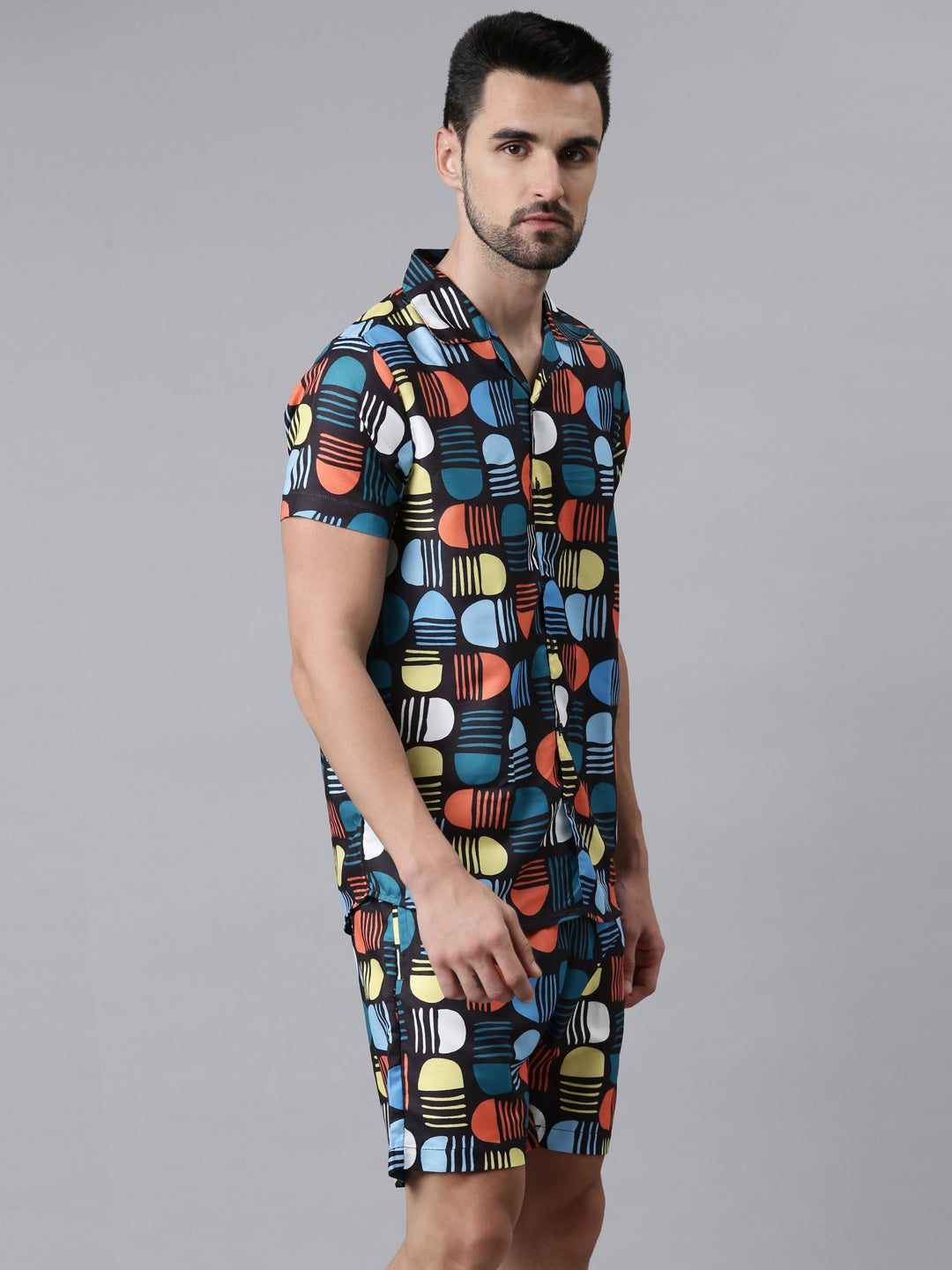 Yellow Printed Co-Ords Co-Ords Bushirt