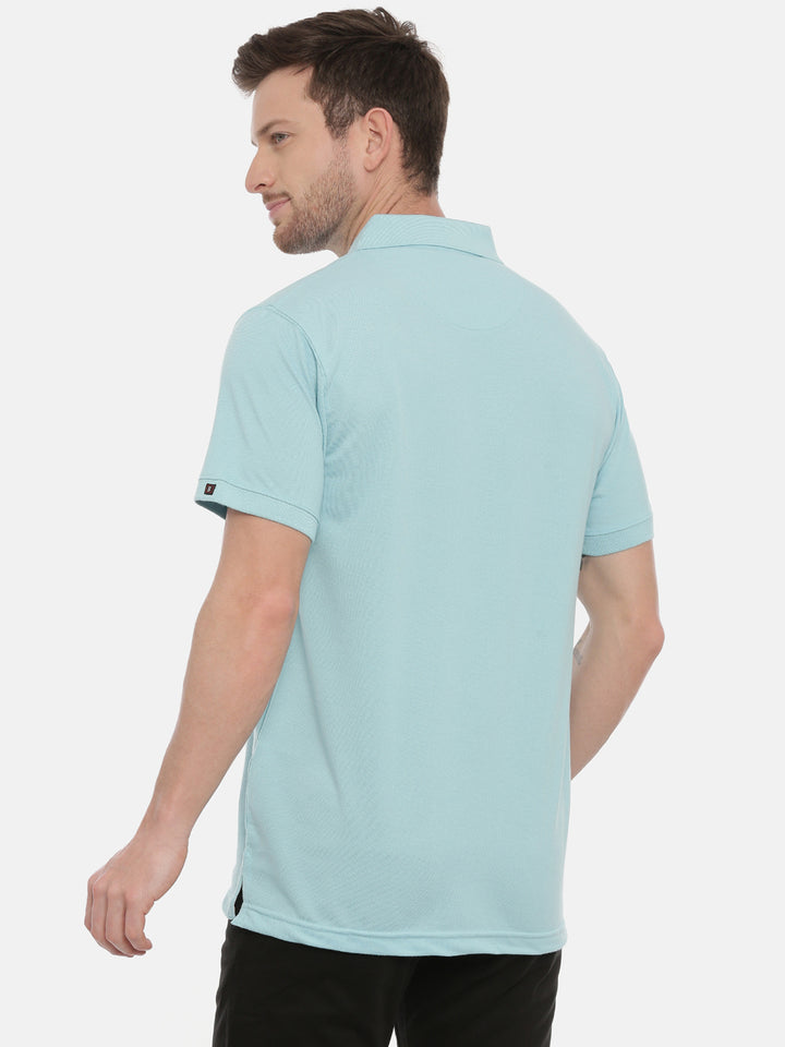 Bright Sky Polo Neck T-Shirt Polo Tees Bushirt
