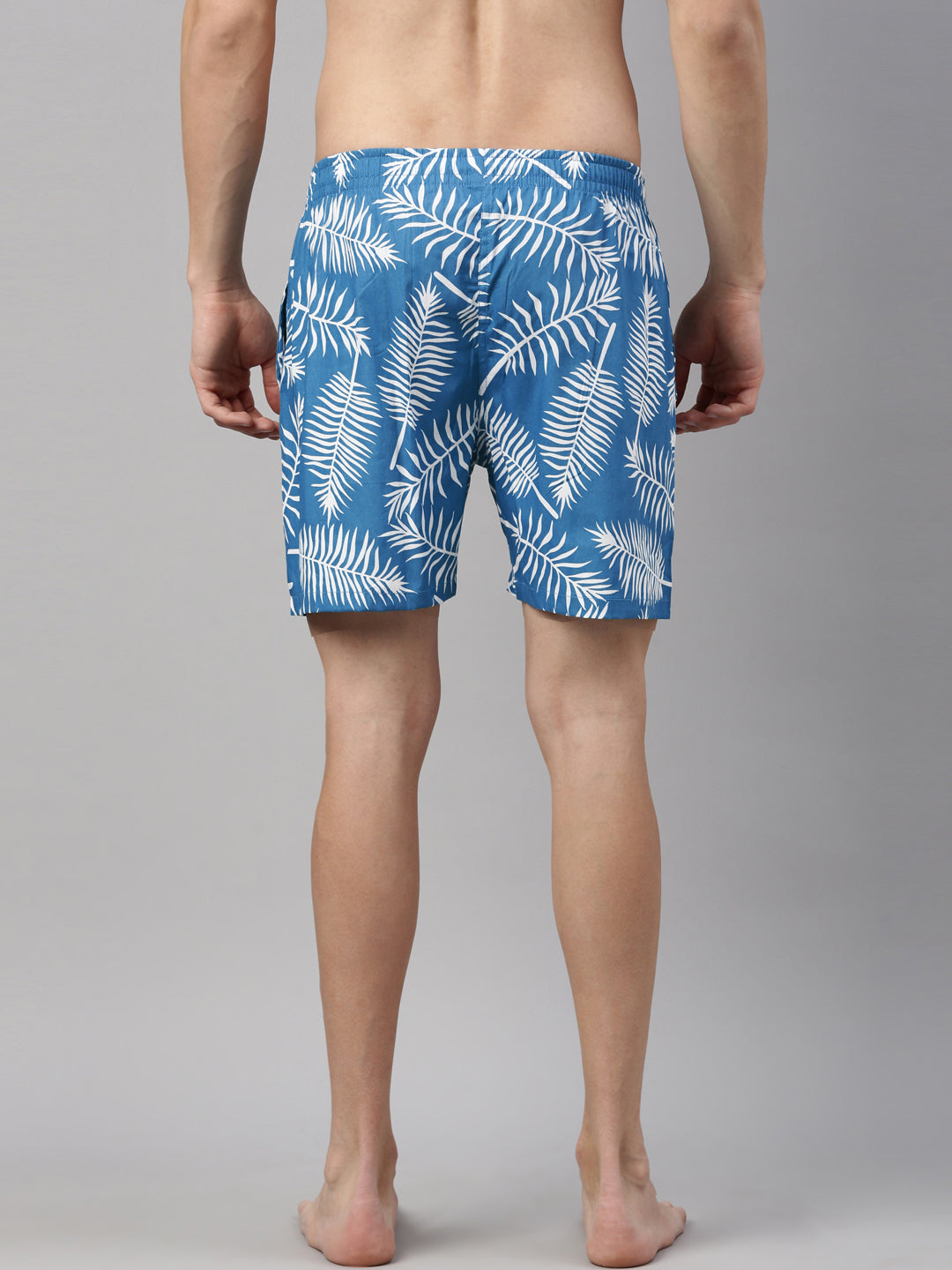Tropical Leaf Sea Blue Boxers Boxers Bushirt