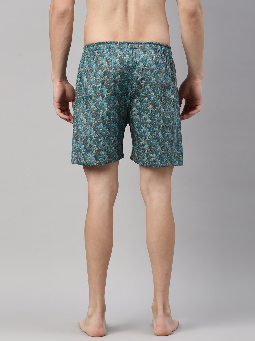 Tropical Leaf Blue Boxers Boxers Bushirt