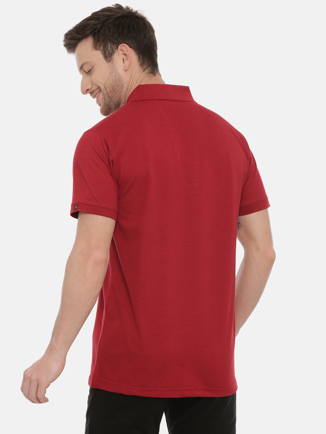 Red Wine Polo Neck T-Shirt Polo Tees Bushirt